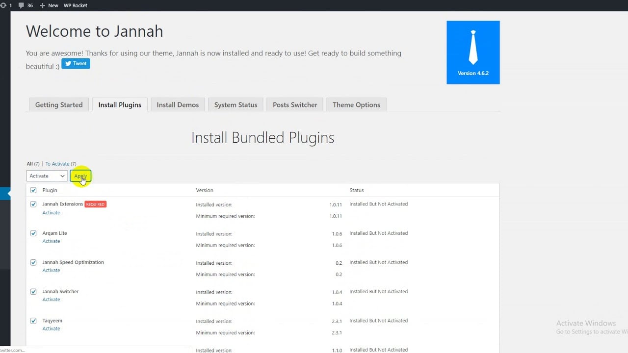 Jannah Theme Demo Import