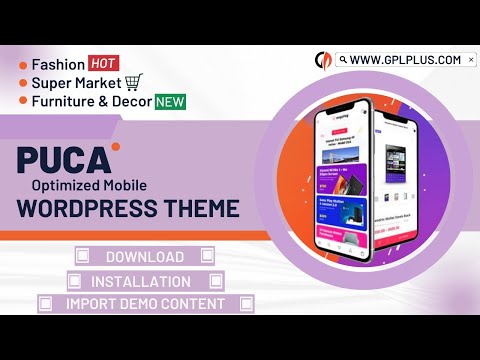 Puca – Optimized Mobile WordPress Theme Download, Installation and Import Demo Content