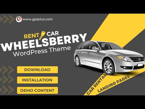 Wheelsberry – Car Rental WordPress Theme Download, Installation and Demo Content