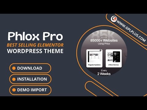 Phlox Pro – Elementor MultiPurpose WordPress Theme Download, Installation and Demo Importer